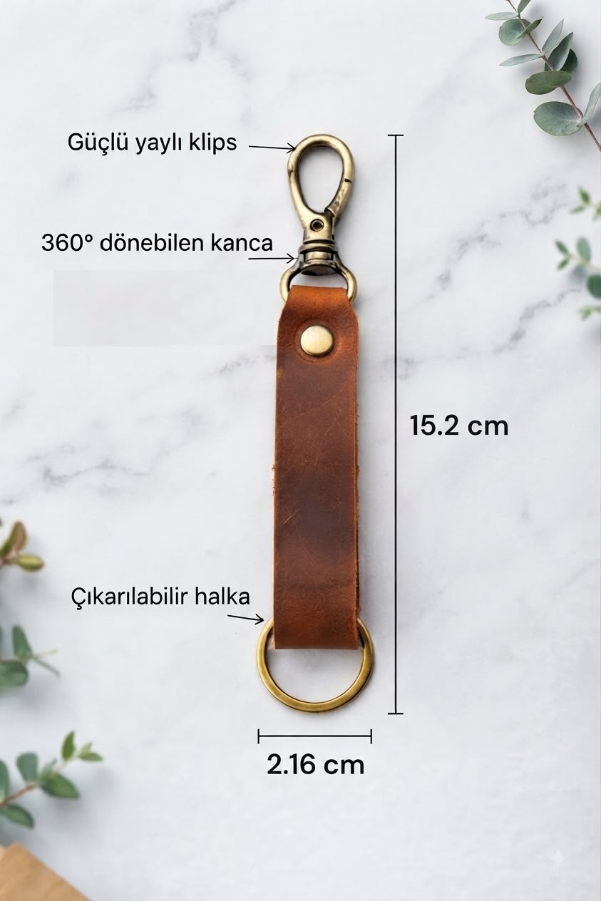 ASKILI HAKİKİ DERİ ANAHTARLIK